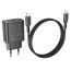 Сетевое зарядное устройство USB + USB-C + кабель Type-C BOROFONE BA88A Navy PD20W+QC3.0 (белый)