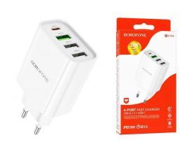Сетевое зарядное устройство 3USB + USB-C BOROFONE BA79A QC3.0 + PD20W