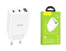 Сетевое зарядное устройство 2USB-C + USB HOCO C99A PD 20W+QC3.0 (белый)