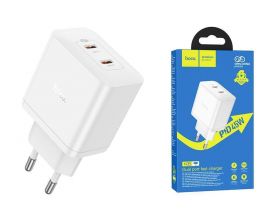 Сетевое зарядное устройство 2USB-C + USB HOCO N35 Streamer PD 45W (белый)