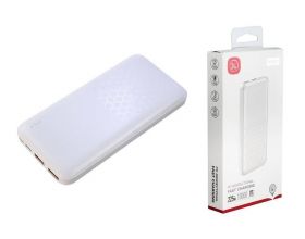 Универсальный дополнительный аккумулятор Power Bank XO NPR-001, 10000 mAh, USB/Type-C, QC 3.0+PD, дисплей, белый