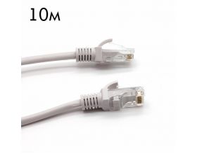 Кабель интернет LAN патч корд Орбита OT-PCC12(PCC13) UTP 10м (Cat5E,568B,4 пары)