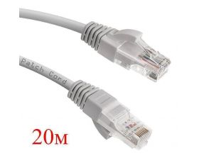 Кабель интернет LAN патч корд Орбита OT-PCC21(PCC24) 20м (Cat6,568B,4пары)