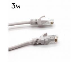 Кабель интернет LAN патч корд Орбита OT-PCC12 UTP 3м (Cat5E,568B,4 пары)