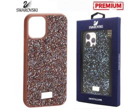 Чехол для телефона iPhone 15 Pro Max Swarovskii (цвет коричневый)