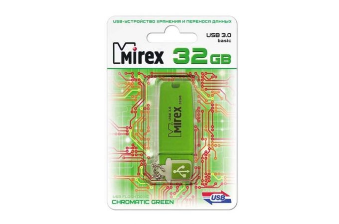 Флешка USB 3.0 Mirex CHROMATIC GREEN 32GB (ecopack)