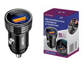 Автомобильное зарядное устройство TDS TS-CAU72 ЗУ авто USB (QC3.0 + PD20W,3000mA)