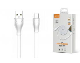 Кабель USB – USB Type-C LDNIO LS552 2.1A медь: 86 жил плоский (белый) 2м