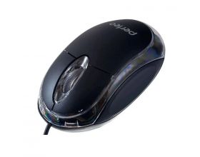 Мышь проводная оптическая Perfeo "GLOW", подсветка, 3 кн, USB (черный)