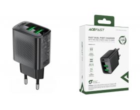 Сетевое зарядное устройство 2USB ACEFAST A86 12W Black (черный)