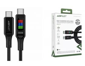 Кабель USB Type-C - USB Type-C ACEFAST C7-03 zinc alloy charging data cable with display Black (черный)