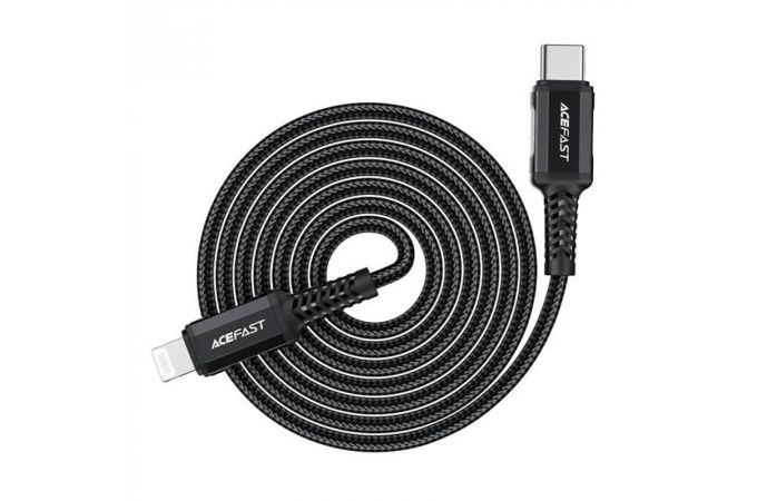 Кабель USB Type-C - Lightning ACEFAST C4-01 aluminum alloy charging data cable (1.8m) Black (черный)