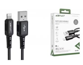 Кабель USB - Lightning ACEFAST C4-02 aluminum alloy charging data cable (1.8m) Black (черный)