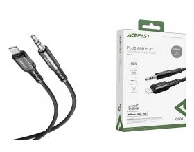 Адаптер для проводной гарнитуры ACEFAST C1-06 Lightning to 3.5mm aluminum alloy audio cable Black (черный)