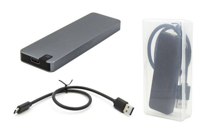 Кейс для SSD M.2 NGFF B-key - USB-C металл (M2-813-NGFF_Gray)