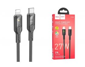 Кабель USB Type-C - Lightning HOCO U120, 3A PD20W (черный) 1м