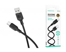 Кабель USB - USB Type-C BOROFONE BX113, (черный) 2м силиконовый