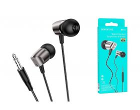 Наушники вакуумные проводные BOROFONE BM66 New sound (серый)