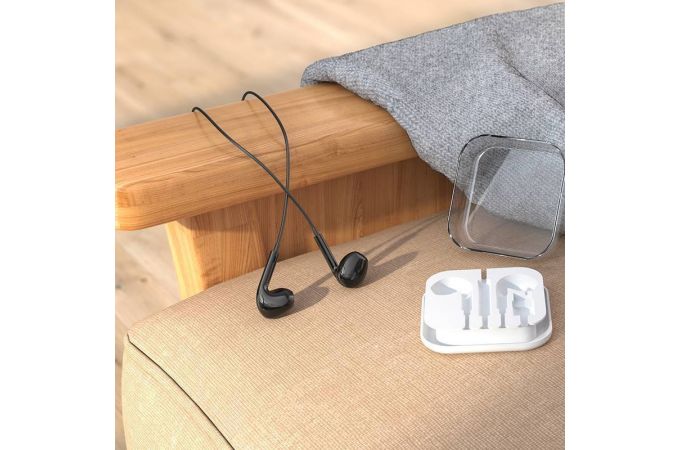 Наушники вакуумные проводные HOCO M1 Max crystal earphones (черный)