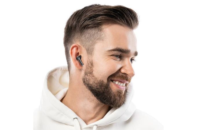 Наушники вакуумные беспроводные HOCO EW60 Norman true wireless BT headset (фиолетовый)