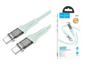 Кабель USB Type-C - USB Type-C HOCO U111 60W (зеленый) 1м