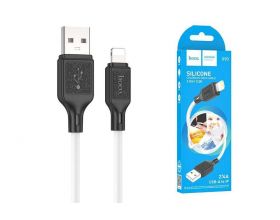 Кабель USB - Lightning HOCO X90 2,4A (белый) 1м силиконовый