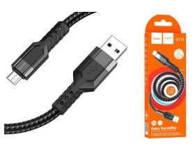 Кабель USB - MicroUSB HOCO U110 2,4A (черный) 1,2м