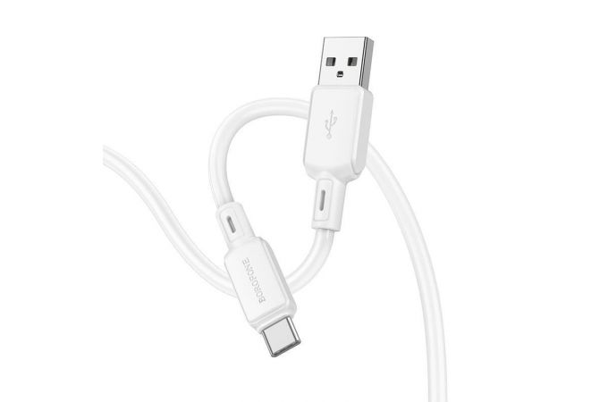 Кабель USB - USB Type-C BOROFONE BX94 3A (светло-серый) 1м