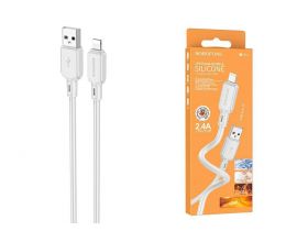 Кабель USB - Lightning BOROFONE BX94 2,4A (светло-серый) 1м
