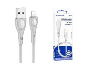 Кабель USB - Lightning BOROFONE BX98 2,4A (серый) 1м