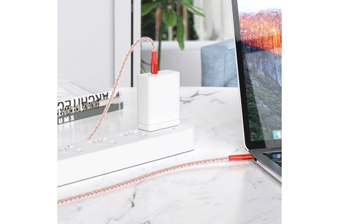 Кабель USB Type-C - USB Type-C BOROFONE BX96, PD60W (серый) 1м силиконовый