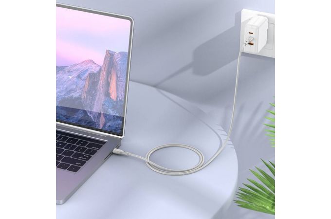 Кабель USB Type-C - USB Type-C BOROFONE BX99, PD60W (серый) 1м силиконовый