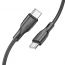 Кабель USB Type-C - USB Type-C BOROFONE BX99, PD60W (черный) 1м силиконовый