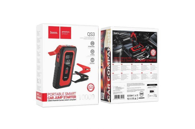 Пуско-зарядное портативное устройство HOCO QS3 Victory car emergency starter power bank (10000mAh) черный