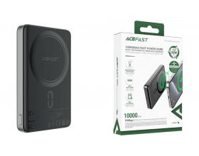 Универсальный дополнительный аккумулятор Power Bank ACEFAST M12 PD20W Ultra-thin Magnetic Wireless Charging 10000mAh Black (черный)
