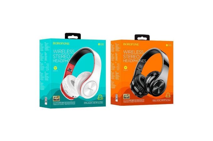 Наушники мониторные беспроводные BOROFONE BO13 Power BT wireless headset Bluetooth (белый)