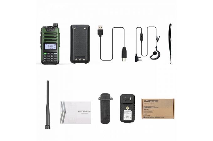Рация Baofeng UV-13 PRO V2 Зеленая (UHF/VHF)