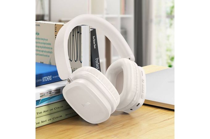Наушники мониторные беспроводные HOCO W51 wireless headphones Bluetooth (цвет топленое молоко)