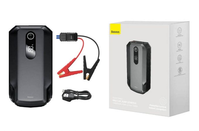 Пуско-зарядное портативное устройство для авто BASEUS Super Energy Max Car Jump Starter（20000mAh,Peakcurrent2000A）Black