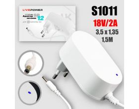 Блок питания Live-Power  для VK Капсула 18V SP12 18V/2A  (3,5*1,35) кабель 1,5м White