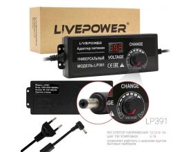 Блок питания универсальный  LP391  12-24V/5A LCD+регулировка  (5,5*2,5)