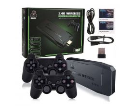 Игровая приставка с беспроводными геймпадами, черный (адаптер HDMI)