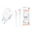 Сетевое зарядное устройство USB-C + кабель Lightning - Type-C BOROFONE BA99A Breeze single port (один порт)PD20W (белый)
