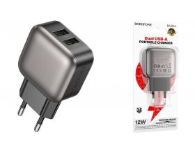 Сетевое зарядное устройство 2USB BOROFONE BAS51A Absolute dual-port (черный)