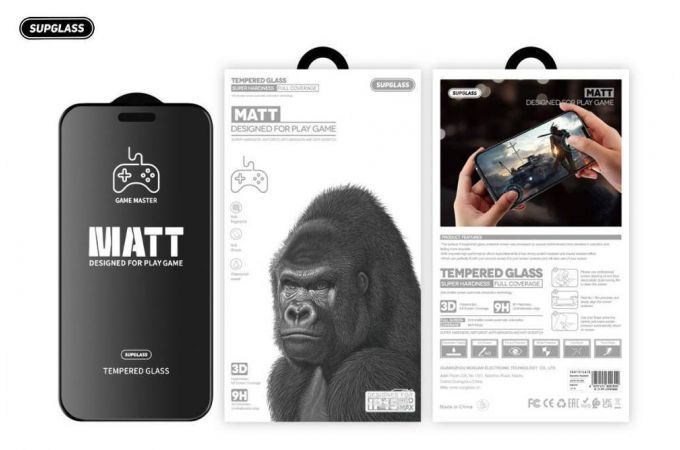 Защитное стекло SUPGLASS SG-13 Full Coverage Matt Gaming Glass IPhone 17 Air (6.6) (матовое)