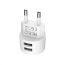 Сетевое зарядное устройство 2USB + кабель MicroUSB BOROFONE BA23A Brilliant 2400mAh (белый)