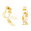 Наушники вакуумные проводные HOCO M107 Discoverer universal earphones with mic (желтый)