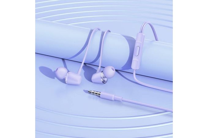 Наушники вакуумные проводные HOCO M107 Discoverer universal earphones with mic (желтый)