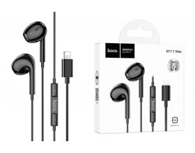Наушники вакуумные проводные HOCO M111 Max Primero digital headset штекер Lightning (черный)