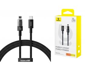 Кабель USB Type-C - Lightning BASEUS Gem Fast Charging 20W 1m Cluster Black (черный)